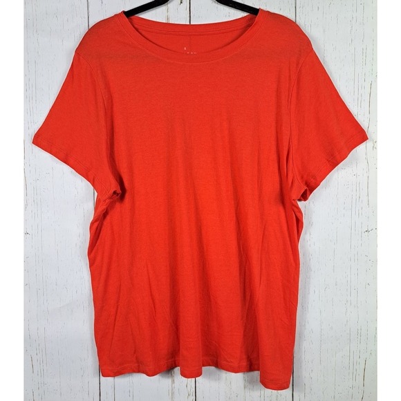 A New Day Plus Size 2XL Womens Red Short Sleeve Casual Everyday Top - Picture 1 of 8